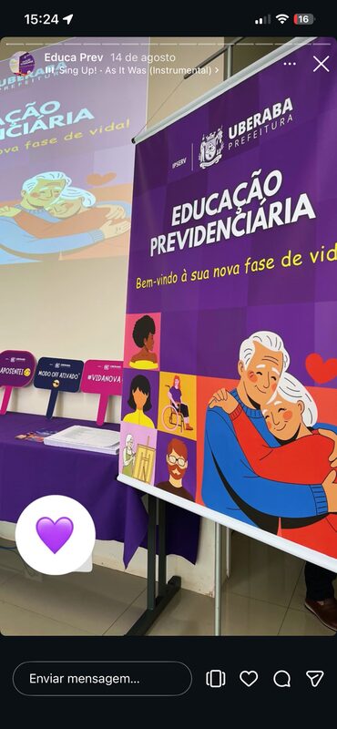 Banner do evento Educação Previdenciária, Prefeitura de Uberaba