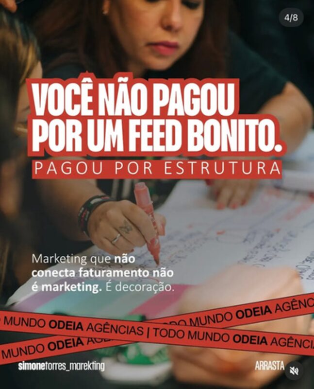 Post: Você não pagou por um feed bonito, pagou por estrutura